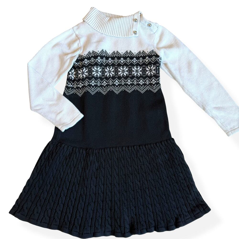 Janie and Jack Fair Isle Sweater Dress 6